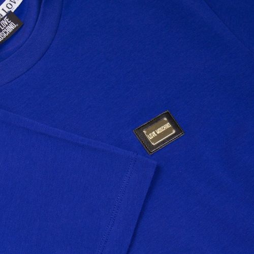 Mens Blue Logo Badge Slim S/s T Shirt 21449 by Love Moschino from Hurleys