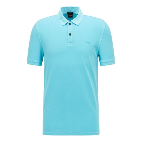 Mens Open Blue Prime S/s Polo Shirt 110017 by BOSS from Hurleys