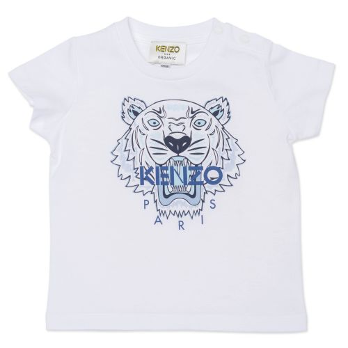 Baby White/Blue Tiger B1 S/s T Shirt 86813 by Kenzo from Hurleys