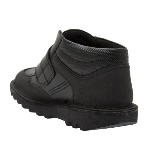 Kickers School Shoes Junior Black Kick Mid Scuff (12.5-2.5)