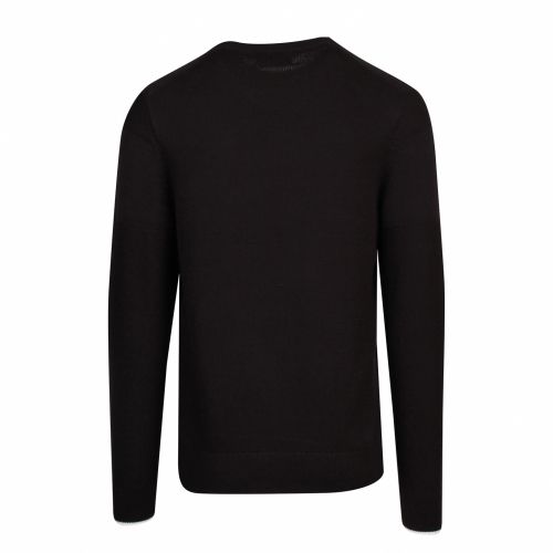 Mens Black Logo Crew Neck Knitted Jumper 52163 by Calvin Klein from Hurleys