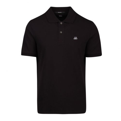Mens Black Branded S/s Polo Shirt 85413 by C.P. Company from Hurleys