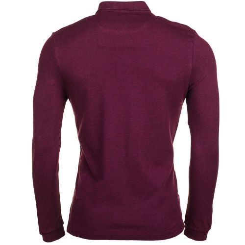 Mens Claret Marl L/s Polo Shirt 64951 by Lyle and Scott from Hurleys
