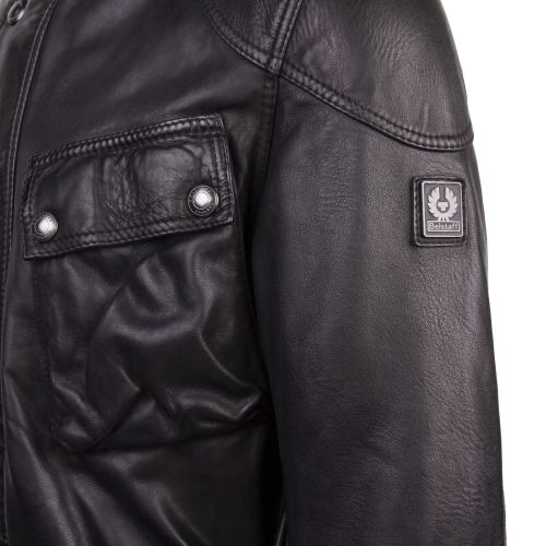 Mens Black Trialmaster Panther Lambskin Leather Jacket 53602 by Belstaff from Hurleys