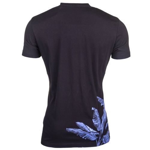 Mens Black T-Diego-Mn Palm Print S/s Tee Shirt 69515 by Diesel from Hurleys