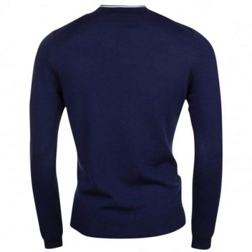 Mens Dark Carbon Crew Neck Knitted Jumper 14819 by Fred Perry from Hurleys