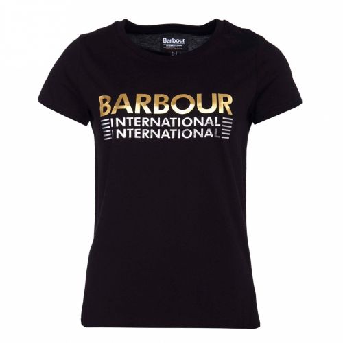 Womens Black Trackrace S/s T Shirt 56336 by Barbour International from Hurleys