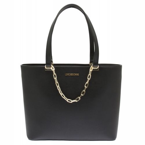 Womens Black Smooth Chain Shopper Bag 41326 by Love Moschino from Hurleys