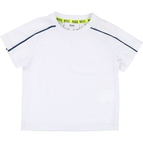 Toddler White/Navy Logo T Shirt & Sweat Shorts Set 38314 by BOSS from Hurleys