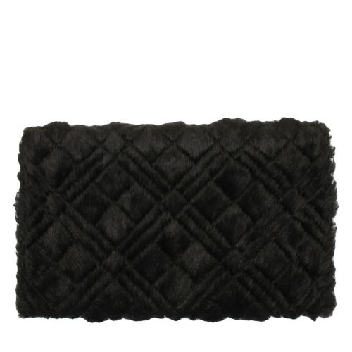 Womens Black Faux Fur Clutch Crossbody Bag 95819 by Love Moschino from Hurleys