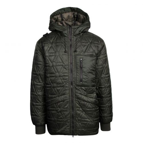 Mens Oil Slick Polygon Quilted Hooded Jacket 79216 by MA.STRUM from Hurleys