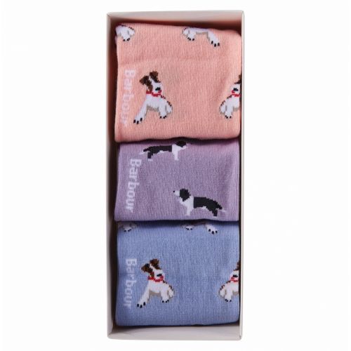 Womens Assorted Dog Sock Gift Box 31473 by Barbour from Hurleys