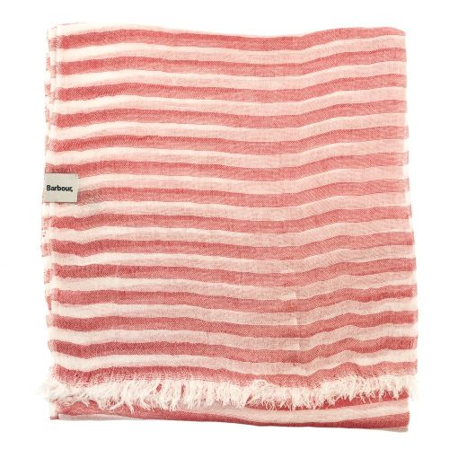 Womens Red & White Waterside Scarf 72326 by Barbour from Hurleys