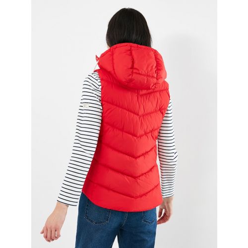 Womens Red Corsham Padded Hooded Gilet 105377 by Joules from Hurleys