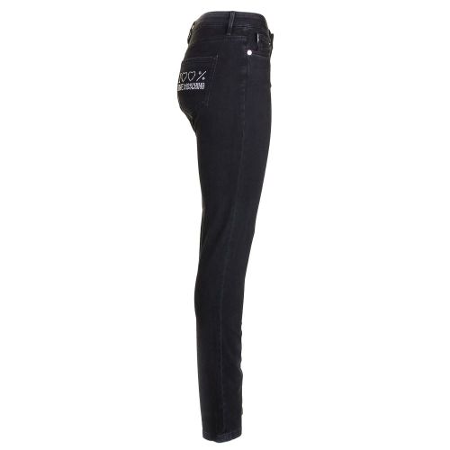 Womens Black 100% Pocket Skinny Fit Jeans 10504 by Love Moschino from Hurleys
