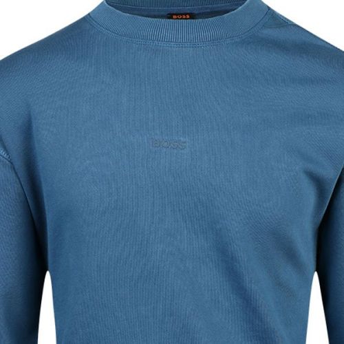 BOSS Sweatshirt Mens Medium Blue Wefade 