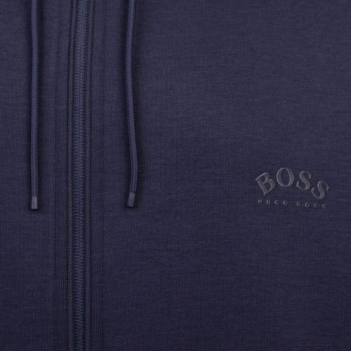 Athleisure Mens Navy Saggy Hooded Zip Through Sweat Top 88919 by BOSS from Hurleys