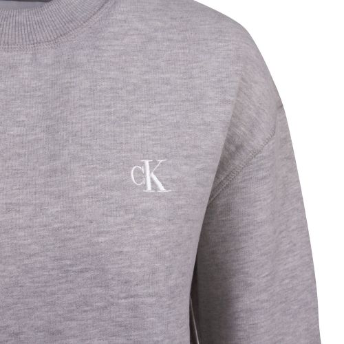 Womens Bright White Embroidered Logo Sweat Top 78074 by Calvin Klein from Hurleys