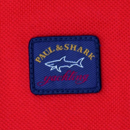 Boys Red Small Logo S/s Polo Shirt 13646 by Paul & Shark Cadets from Hurleys