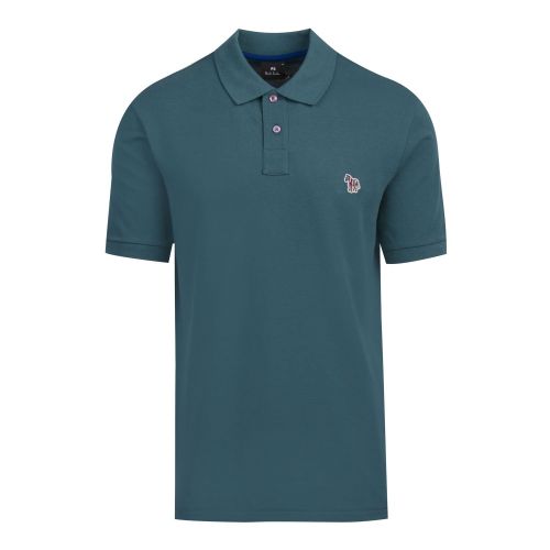 Mens Teal Blue Zebra Polo Shirt 74014 by PS Paul Smith from Hurleys