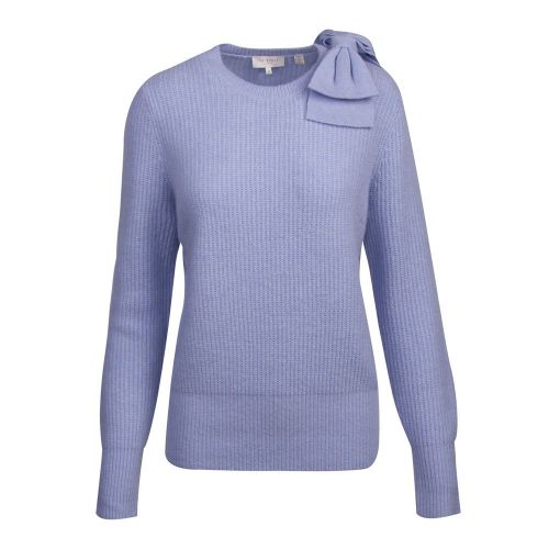 Womens Light Blue Daizzy Bow Detail Chunky Knitted Jumper 87807 by Ted Baker from Hurleys
