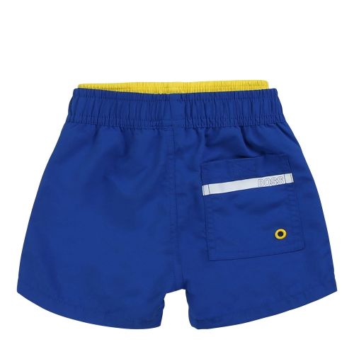 Toddler Wave Blue Vertical Logo Swim Shorts 55943 by BOSS from Hurleys