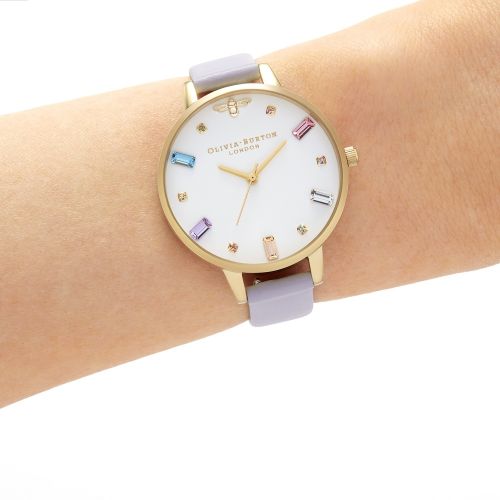 Womens Parma Violet/Gold Rainbow Bee Demi Watch 54089 by Olivia Burton from Hurleys