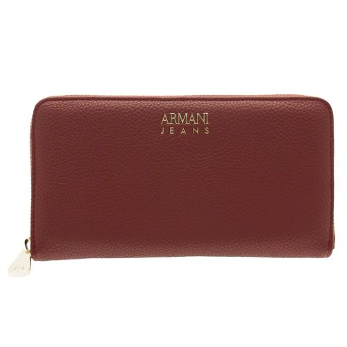 Womens Burgundy Zip Around Purse 70377 by Armani Jeans from Hurleys