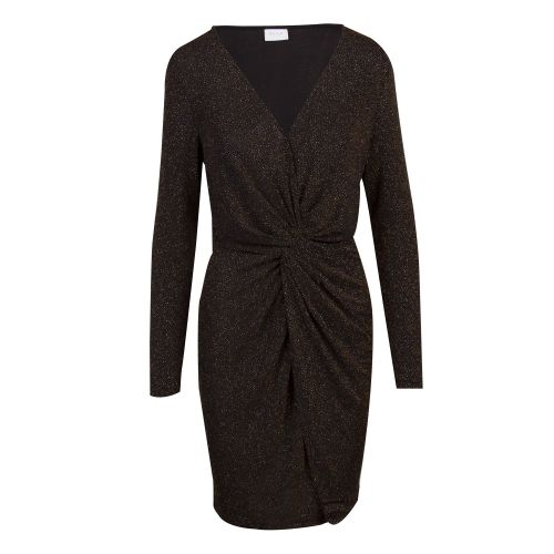 Womens Black Vidance Glitter Knot Front Dress 49783 by Vila from Hurleys