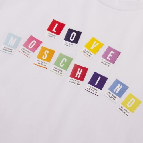 Mens Optical White Letter Tiles S/s T Shirt 56823 by Love Moschino from Hurleys