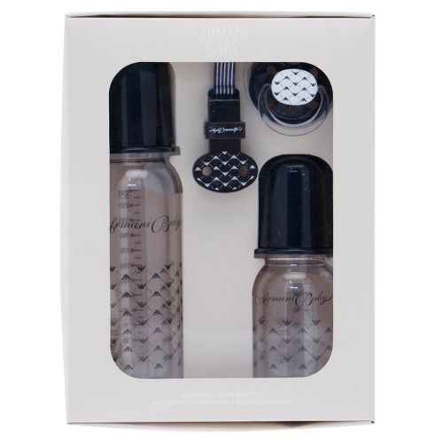 Baby Navy Bottle And Dummy Set 19825 by Armani Junior from Hurleys