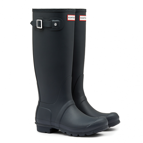 Womens Navy Original Tall Wellington Boots 99908 by Hunter from Hurleys