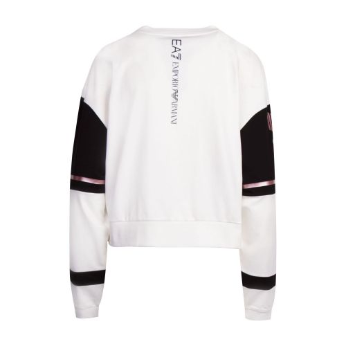 Womens White/Black Colourblock Sweat Top 75960 by EA7 from Hurleys