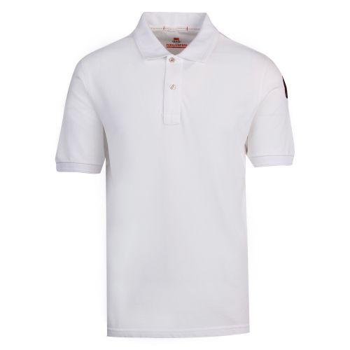 Mens White Patch Arm S/s Polo Shirt 53919 by Parajumpers from Hurleys