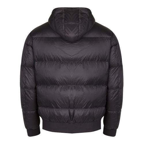 Mens Black Nylon Hooded Puffer Jacket 29180 by Emporio Armani from Hurleys