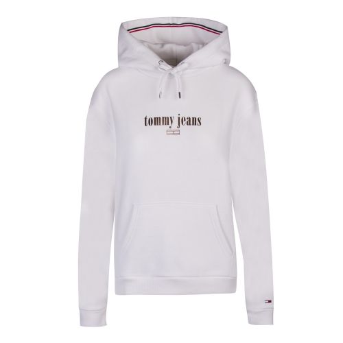 Womens Classic White Metallic Logo Hoodie 43617 by Tommy Jeans from Hurleys