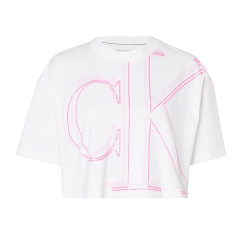 Womens Bright White Illuminated Crop T Shirt 111164 by Calvin Klein from Hurleys