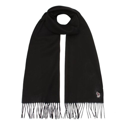Mens Black Zebra Knitted Scarf 80725 by PS Paul Smith from Hurleys
