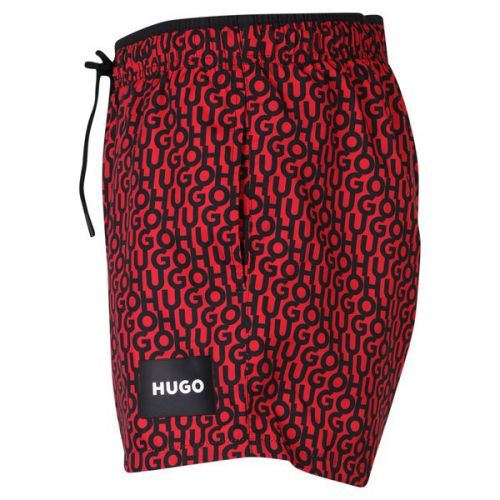 Mens Red Jago AOP Swim Shorts 110047 by HUGO from Hurleys