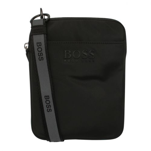 Mens Black Krone_S Zip Crossbody Bag 76595 by BOSS from Hurleys