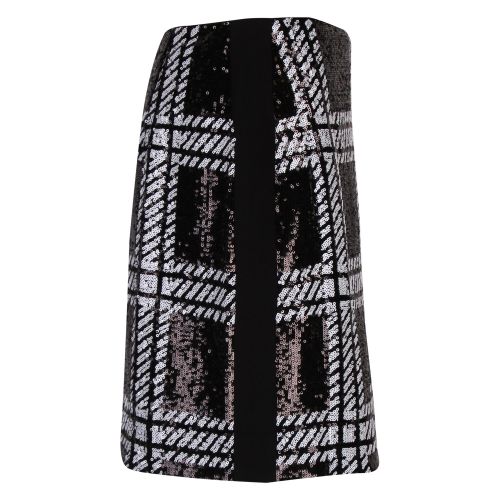 Womens Black Hoopss Check Sequin Mini Skirt 50751 by Ted Baker from Hurleys