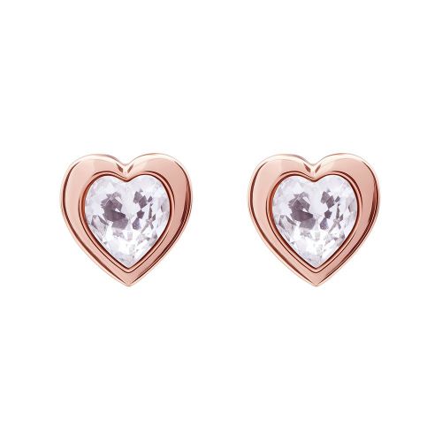 Womens Rose Gold Crystal Han Heart Earrings 82701 by Ted Baker from Hurleys