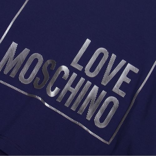 Mens Electric Blue Textured Foil Regular Fit S/s T Shirt 43149 by Love Moschino from Hurleys