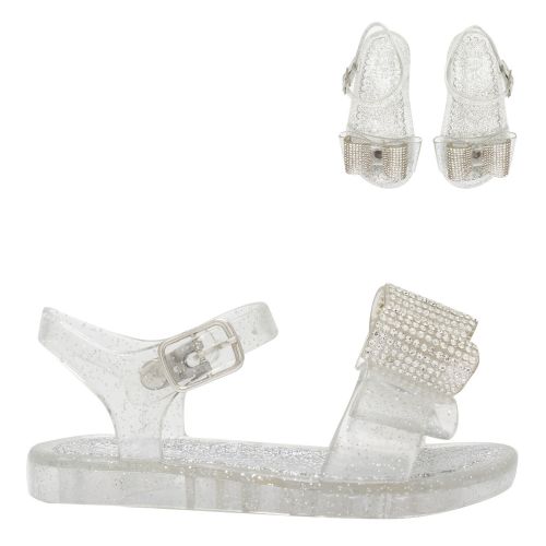 Baby Silver Bow Jelly Sandals (22-27) 58726 by Lelli Kelly from Hurleys