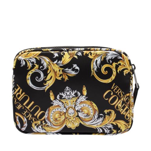 Womens Black Baroque Nylon Camera Bag 75845 by Versace Jeans Couture from Hurleys