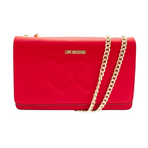 Womens Red Heart Shoulder Bag 72802 by Love Moschino from Hurleys