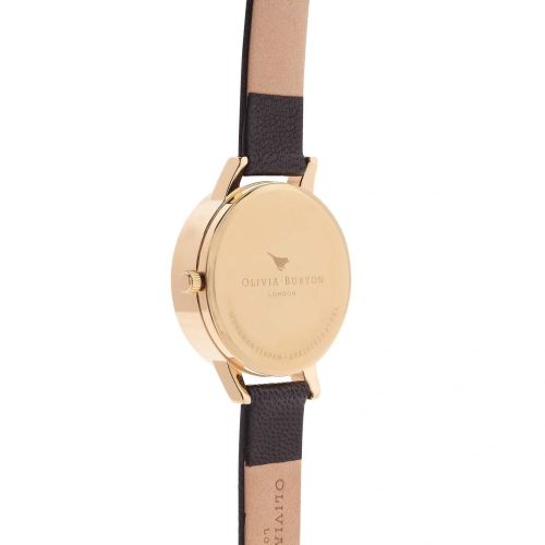 Womens Black & Gold Animal Motif Moulded Bee Watch 72910 by Olivia Burton from Hurleys