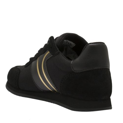 Boys Black/Gold Branded Trainers (28-35) 45642 by BOSS from Hurleys