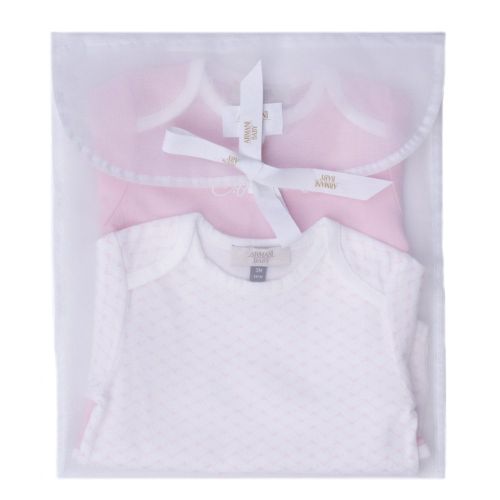 Baby Pink 2 Pack Bodysuits 62535 by Armani Junior from Hurleys