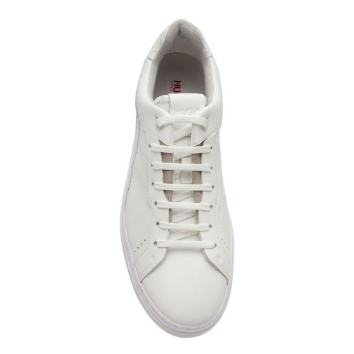 Mens White Switon_Tenn Leather Trainers 88458 by HUGO from Hurleys